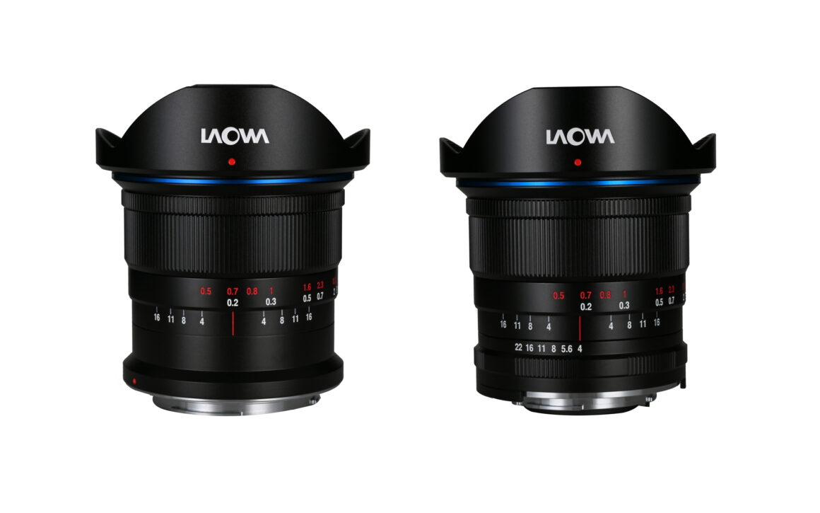 Laowa 14mm f/4 Zero D mit Canon EF-Bajonett (links) und mit Nikon F-Bajonett und Blendenring
