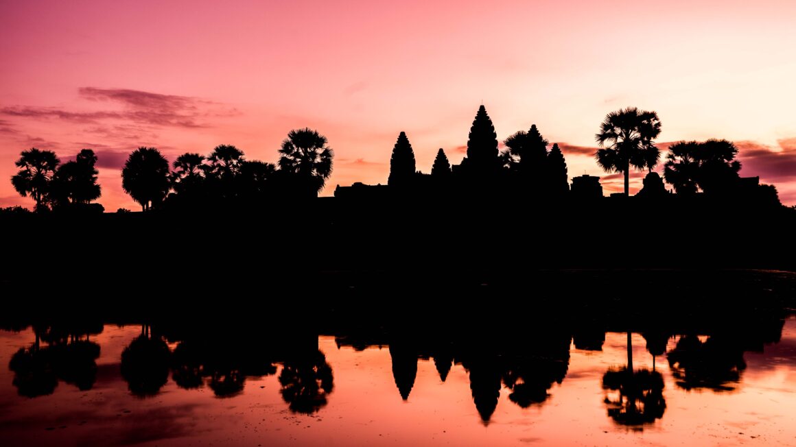 Angor War in Siem Reap bei Sonnenaufgang